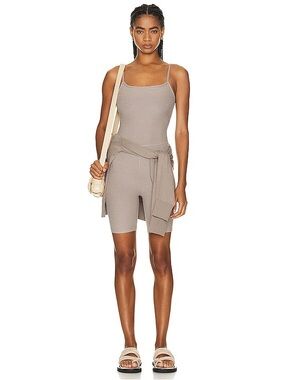 Beyond Yoga Spacedye Get In Gear Biker Jumpsuit Birch Heather
